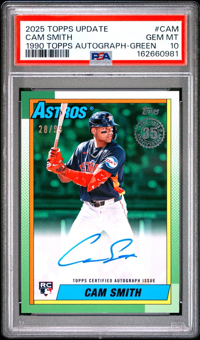 CAM SMITH · #CAM · RC, AU, SN99 [PSA 10]