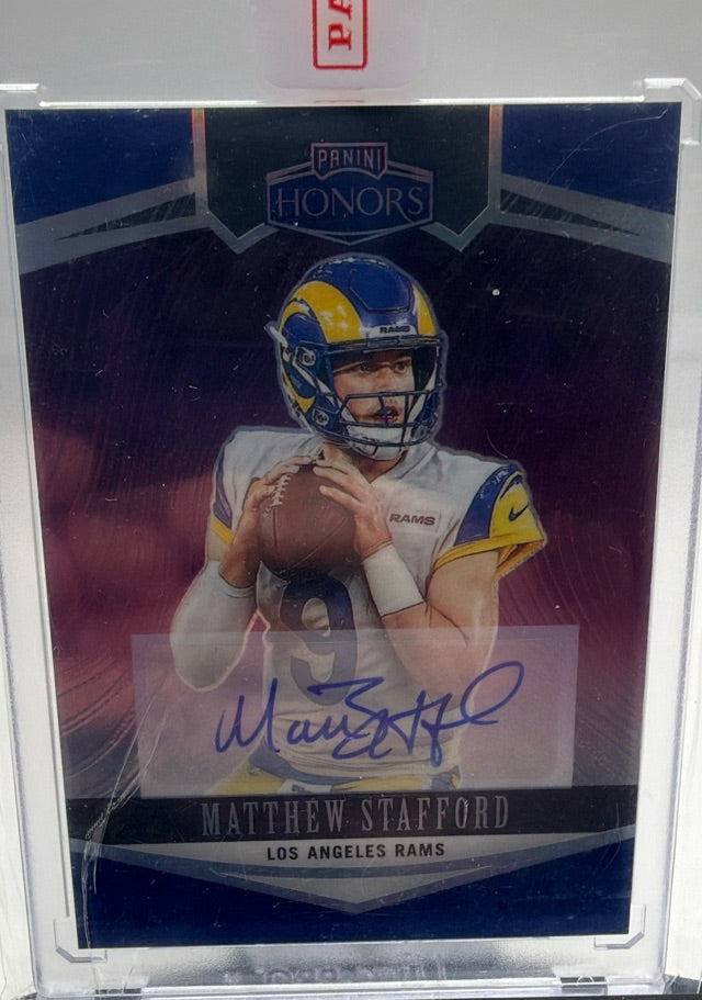 Matthew Stafford · 2022 Panini Honors - Signatures Purple · #29 · AU, SN15