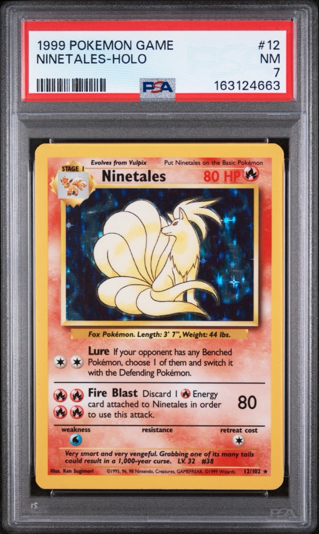 NINETALES-HOLO · #12 · Holo Rare, Holo [PSA 7]