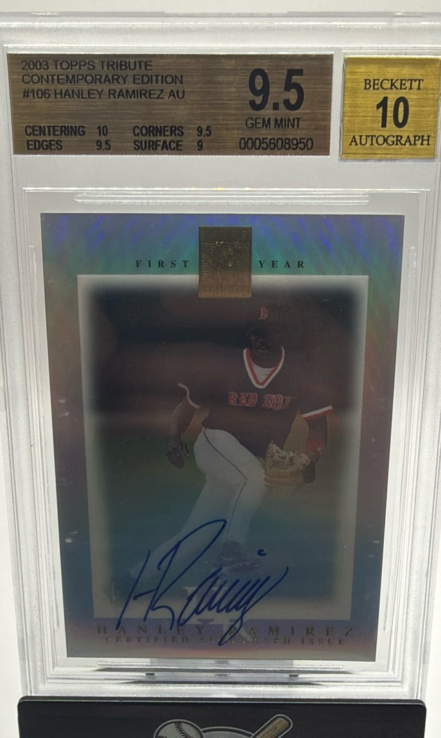 Hanley Ramirez · 2003 Topps Tribute Contemporary · #106 · AU, RC, SN499 [BGS 9.5]