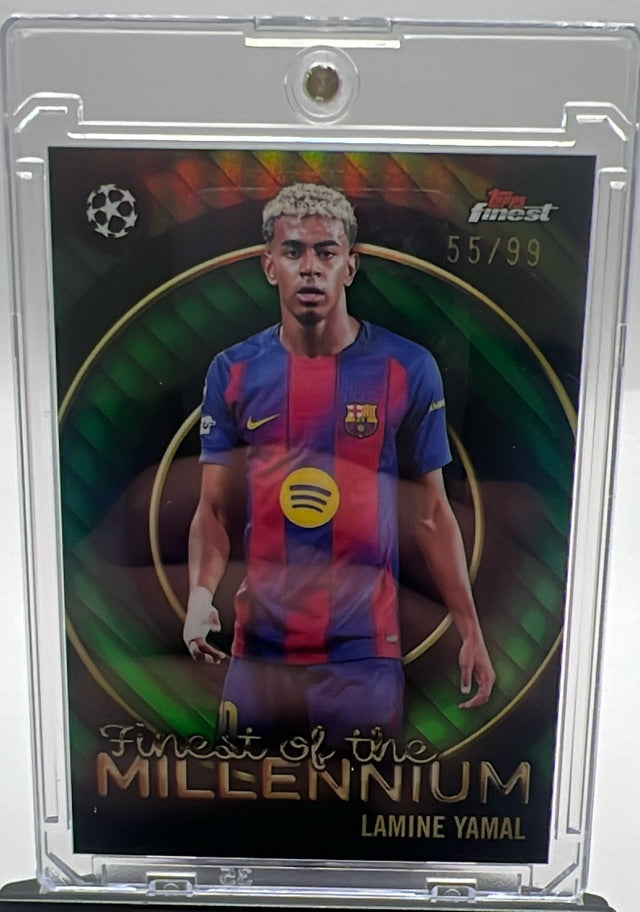 Lamine Yamal · 2025-26 Finest UEFA Club Competitions - Finest of the Millennium Green Refractor · #FM-6 · SN99