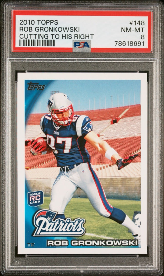 ROB GRONKOWSKI · 2010 Topps · #148 · RC [PSA 8]