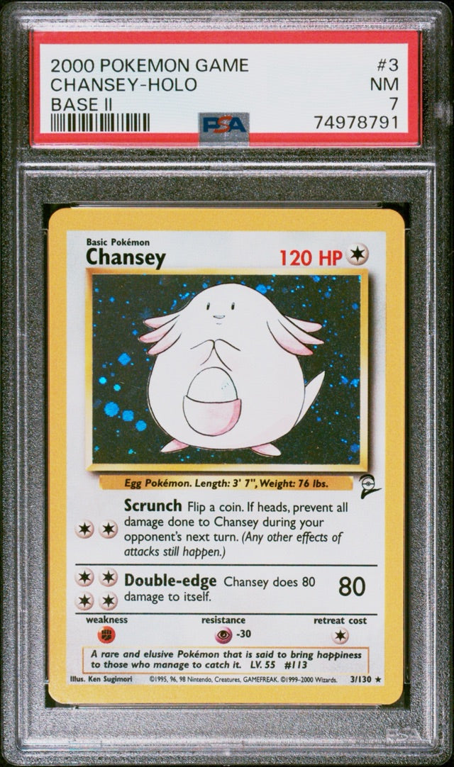 CHANSEY-HOLO · #3 · Holo Rare [PSA 7]