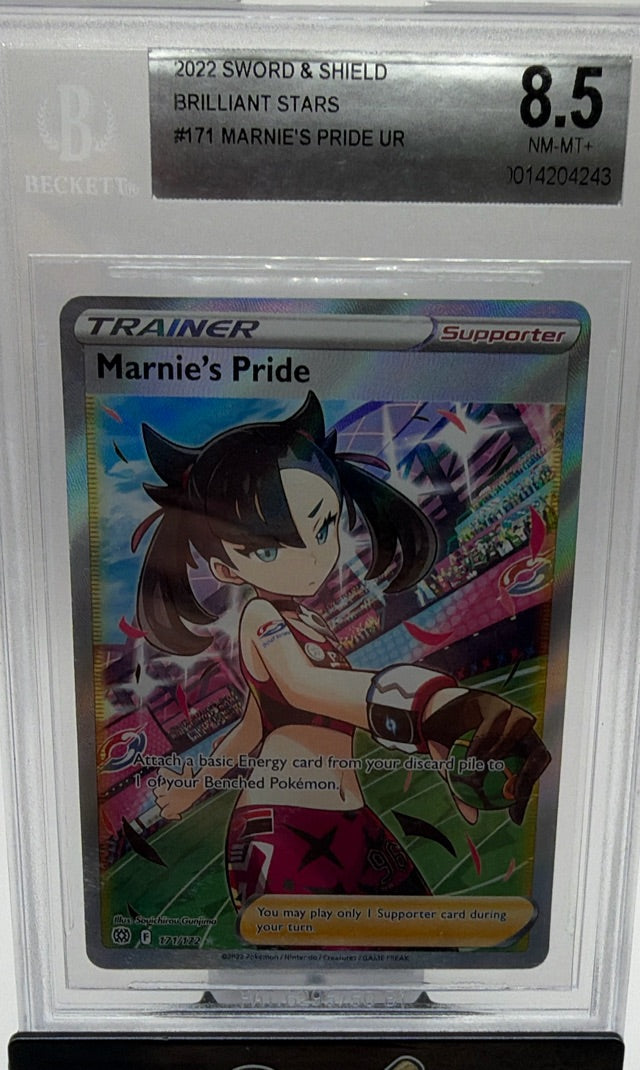 Marnie's Pride (Full Art) · SWSH09: Brilliant Stars · #171/172 · Ultra Rare, Holo [BGS 8.5]
