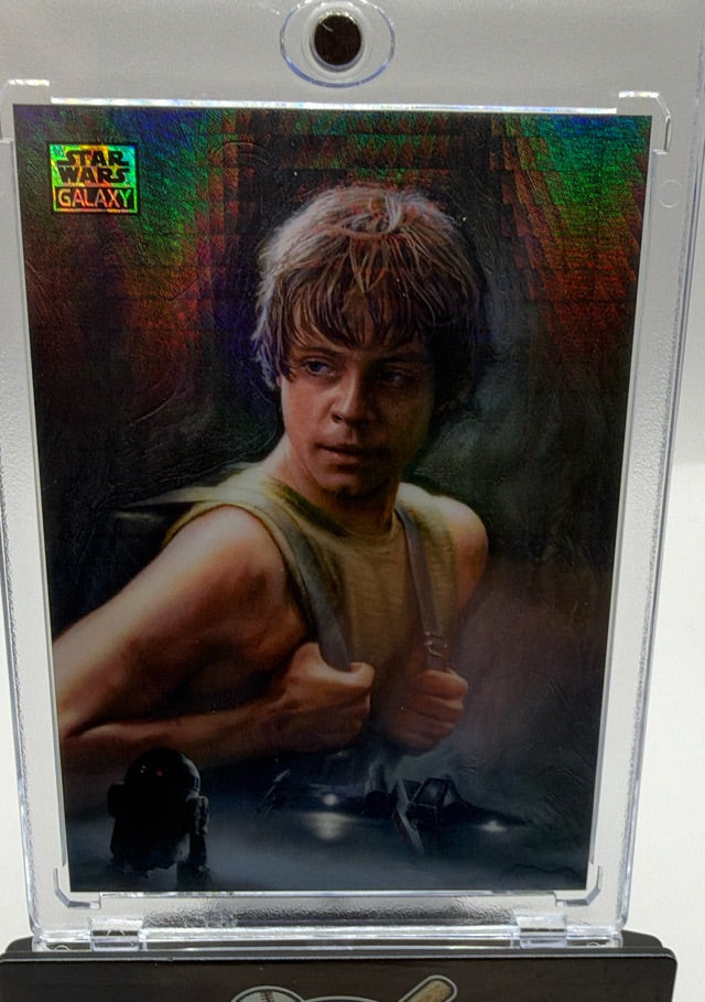 Educating Luke · 2012 Topps Star Wars Galaxy Series 7 · #19 · SN75