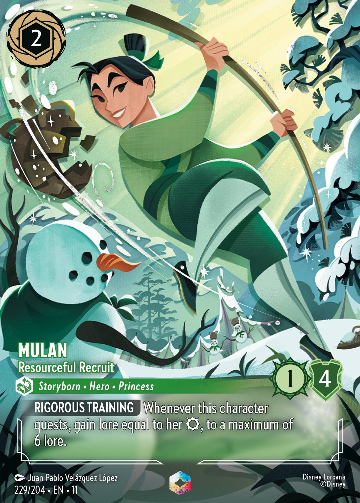 Mulan - Resourceful Recruit (WSP, Holofoil, Enchanted)