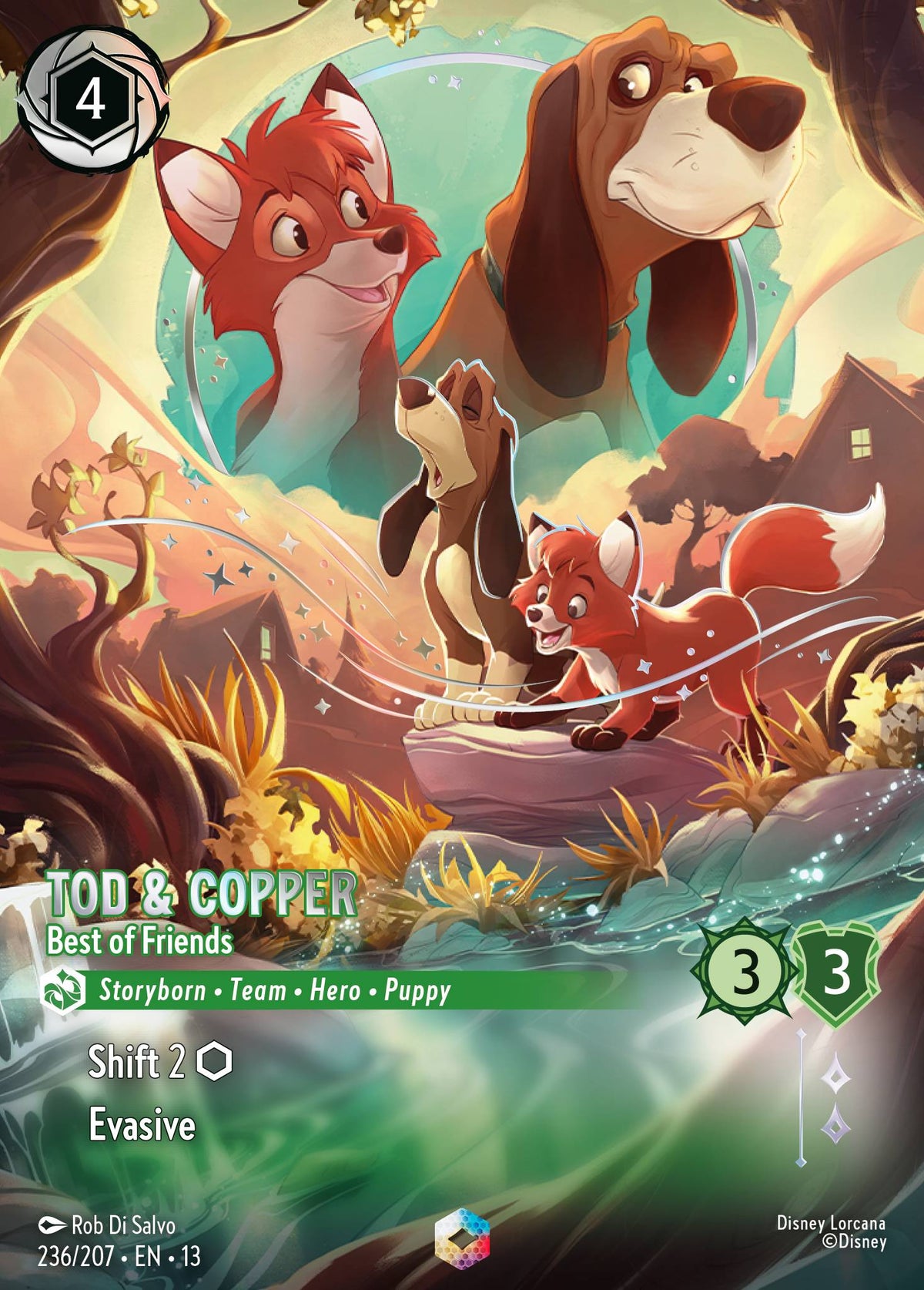Tod & Copper - Best of Friends (ATV, Holofoil, Enchanted)