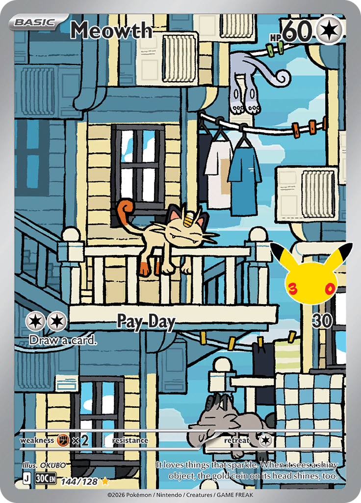 Meowth (30C, Holofoil)