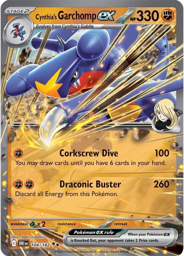 Cynthia's Garchomp ex (DRI, Holofoil)