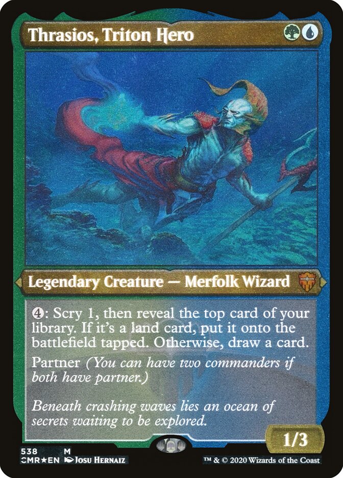 Thrasios, Triton Hero (CMR, Foil Etched)