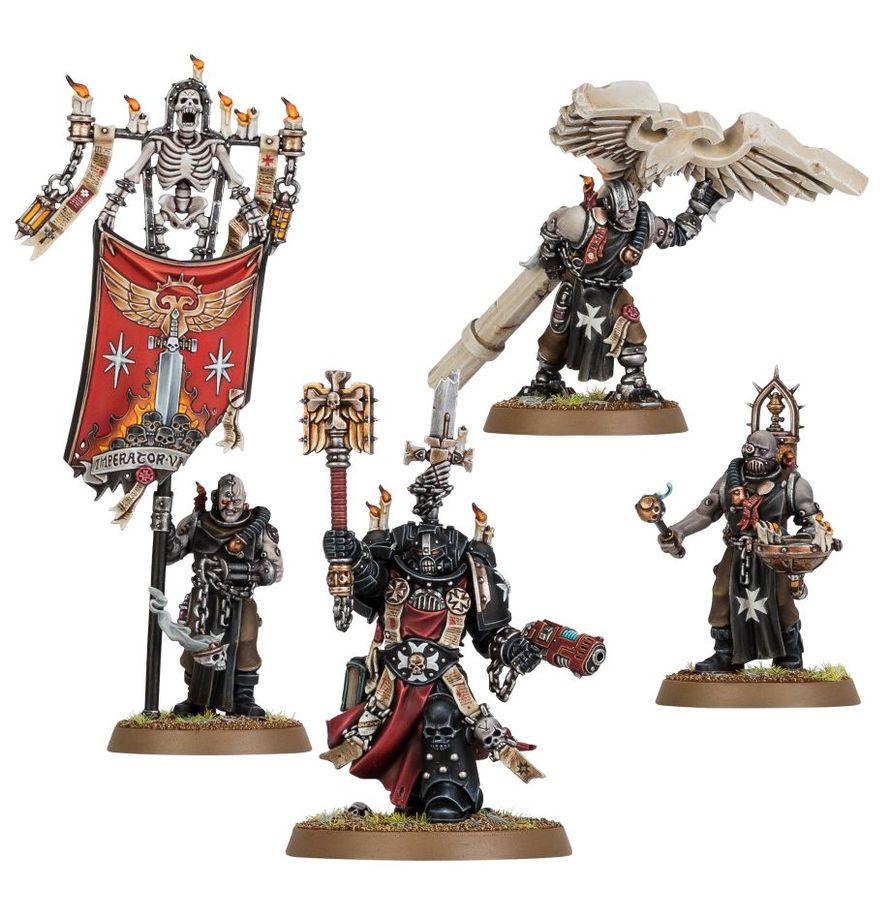 Black Templars: Chaplain Grimaldus and Retinue