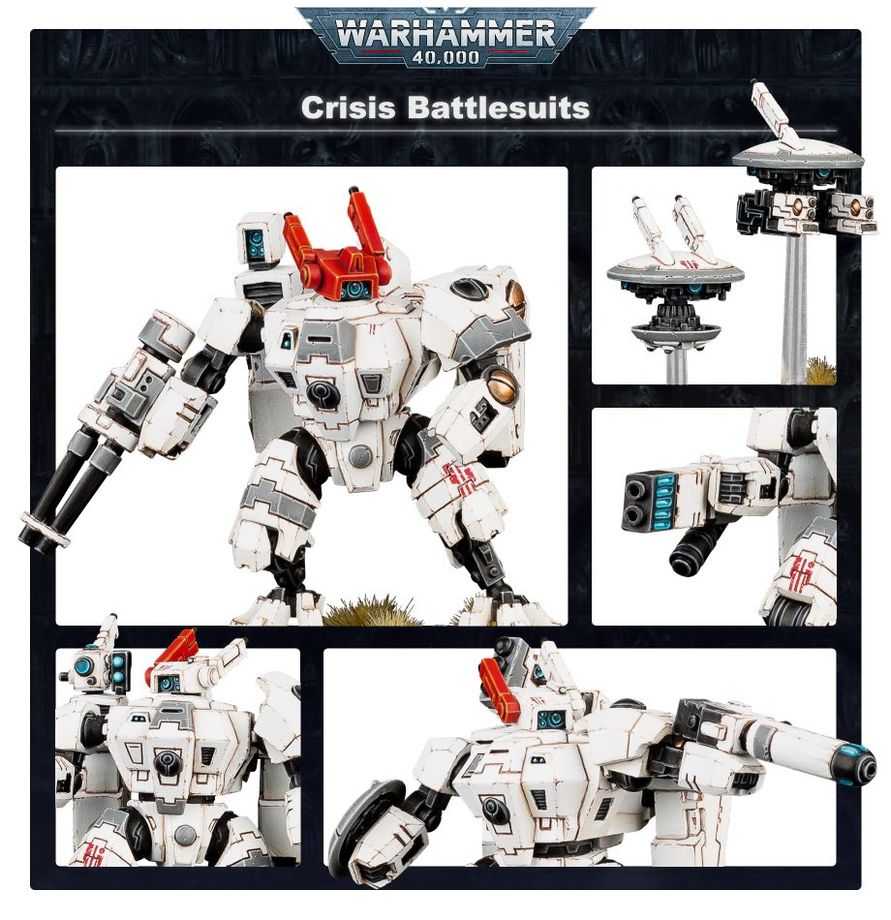 T'au Empire: XV8 Crisis Battlesuit Team