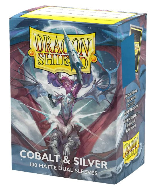 Matte Cobalt/Silver Dual Sleeves (100)