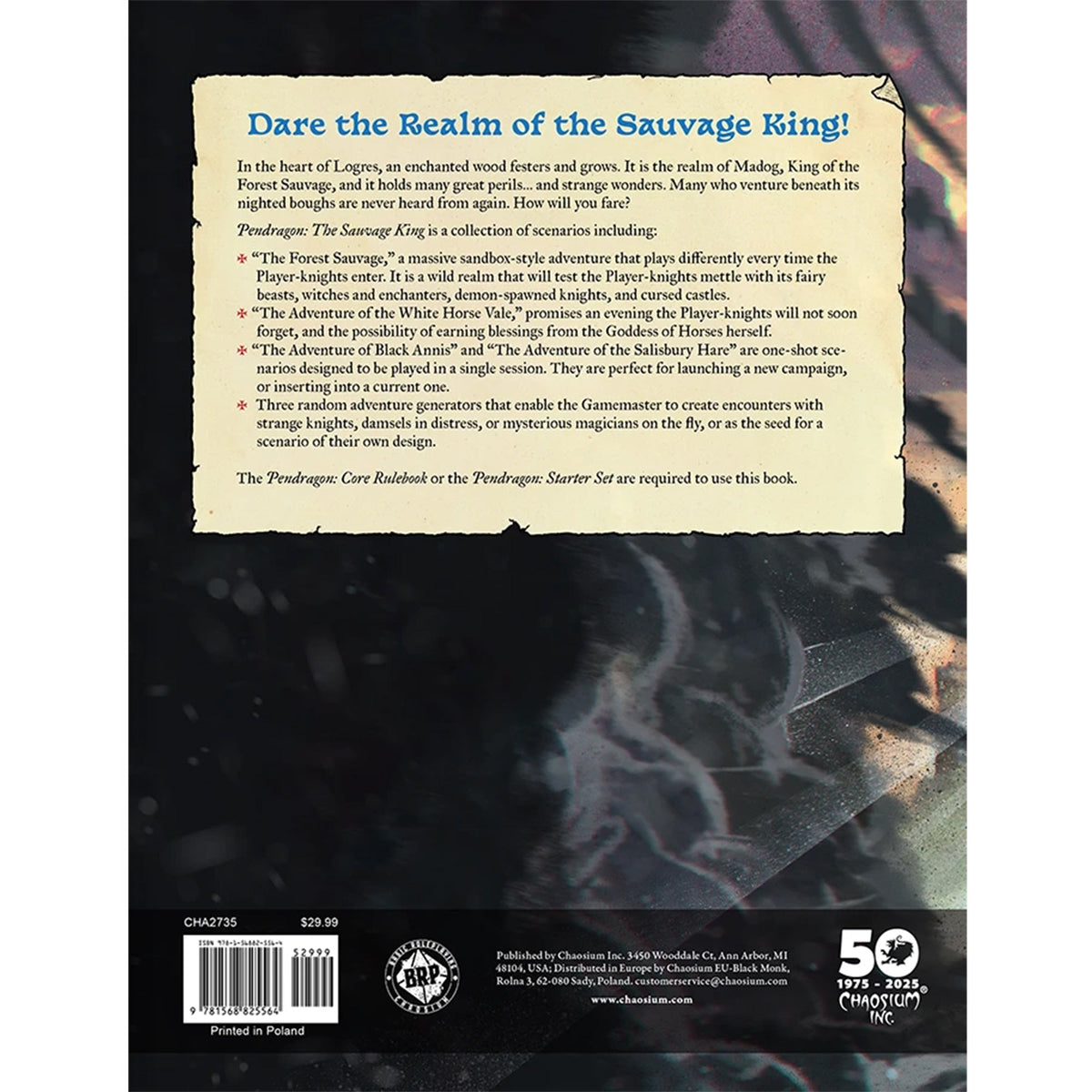 Pendragon RPG - The Sauvage King