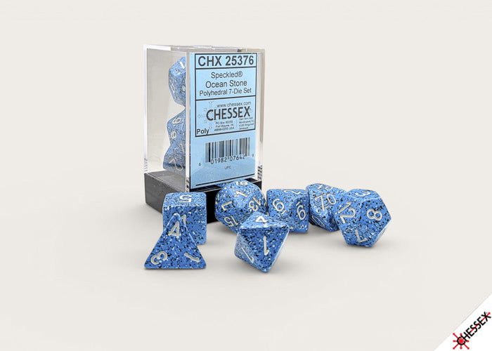 Speckled Ocean Stone Polyhedral Set (7 dice)