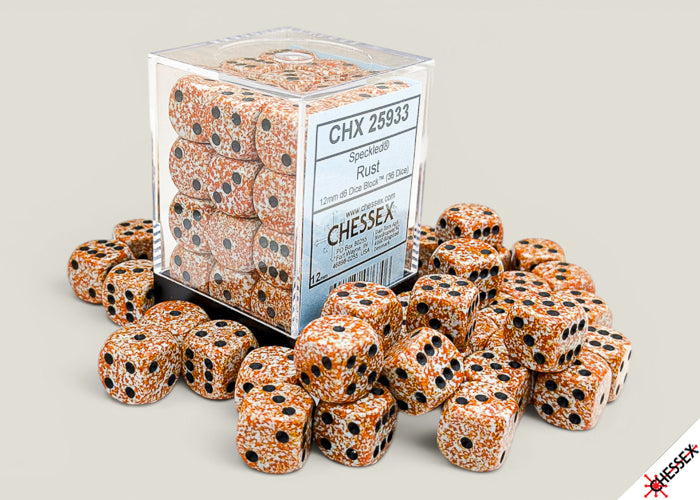 Speckled Rust 12mm d6 (36 dice)