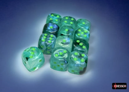 Borealis Kelp / Light Green 16mm d6 (12 dice)