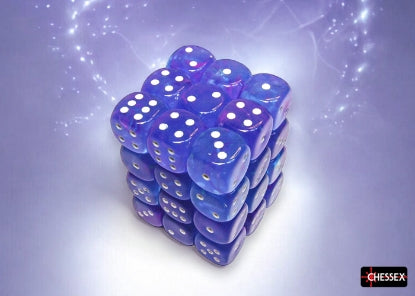 Nebula Aura / White 12mm d6 (36 dice)