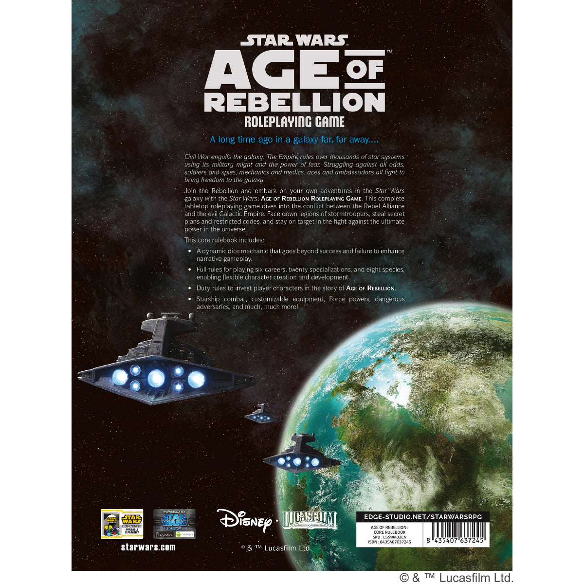 Star Wars RPG - Age of Rebellion: Core Rulebook