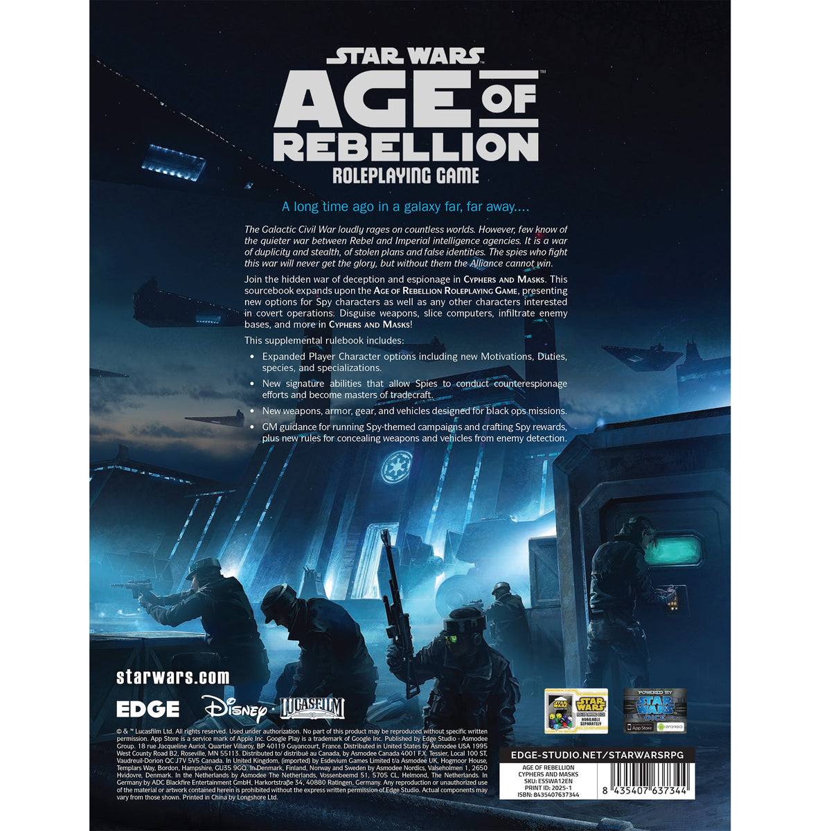 Star Wars RPG - Age of Rebellion - Cypher and Masks