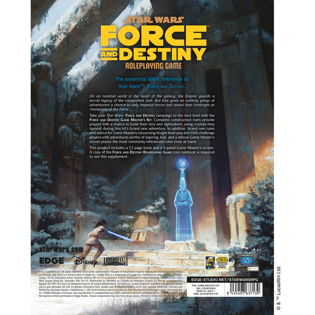 Star Wars RPG - Force and Destiny: Game Master's Kit
