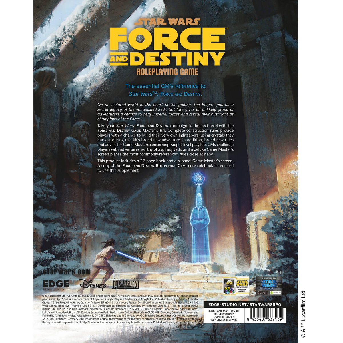 Star Wars RPG - Force and Destiny: Game Master's Kit