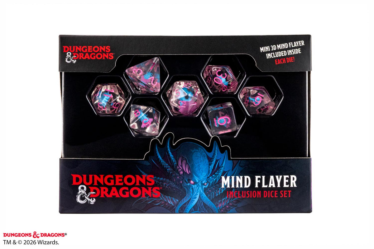 Dungeons & Dragons Monsters Resin Inclusion Dice Set - Mind Flayer (7 Dice)
