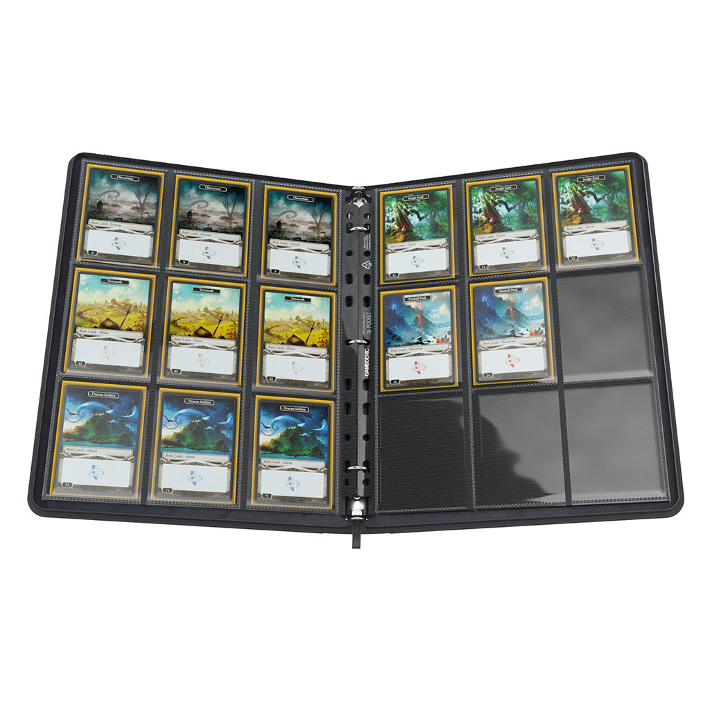 Zip-Up Ring-Binder Slim: Black