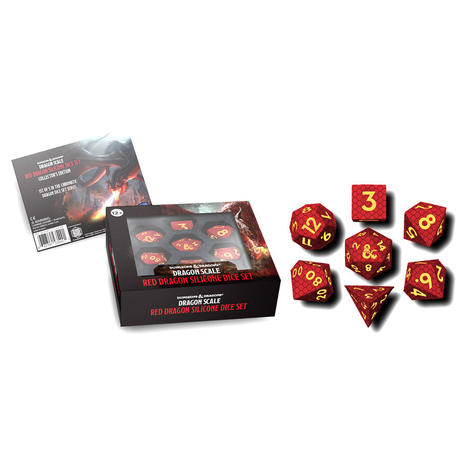Dungeons & Dragons Dragon Scale Silicone Dice Set - Red