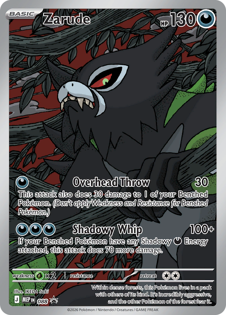 Zarude (Pokemon Center Exclusive) (MEP, Holofoil)