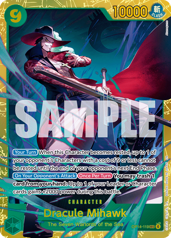 Dracule Mihawk (OP-14, Foil, Alternate Art)