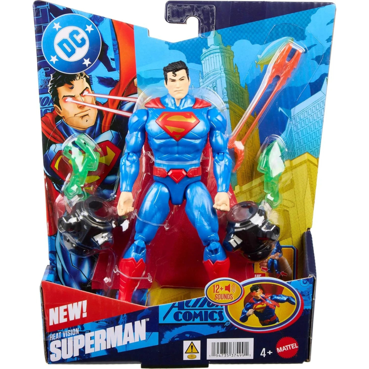 DC Premiere Heat Vision Superman Action Figure with Lights & Sound