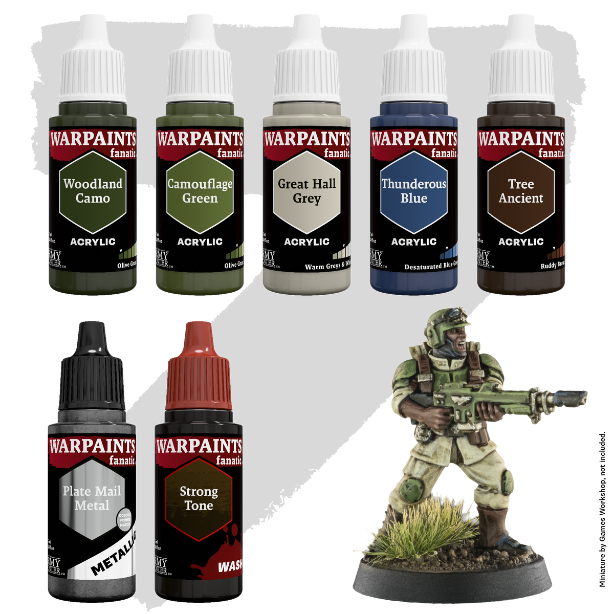Warpaints Combat Se7ens: Field Gear Green Army Paint Set