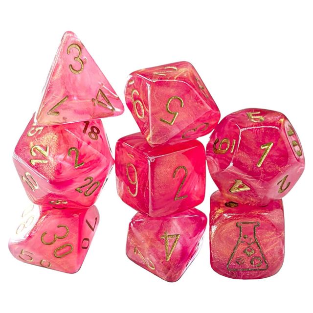 Chessex Shimmer Ignis/Gold Polyhedral 7-Die Set