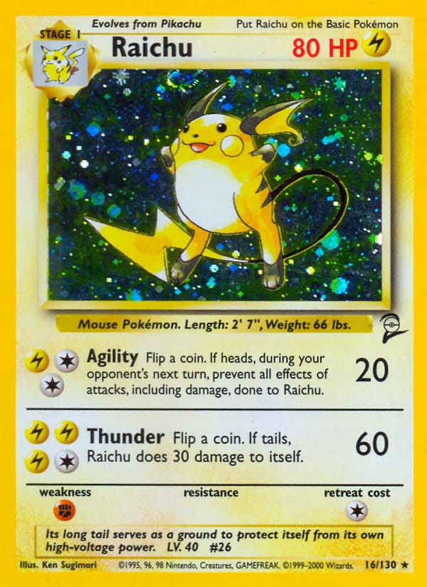 Raichu (BS2, Holofoil)