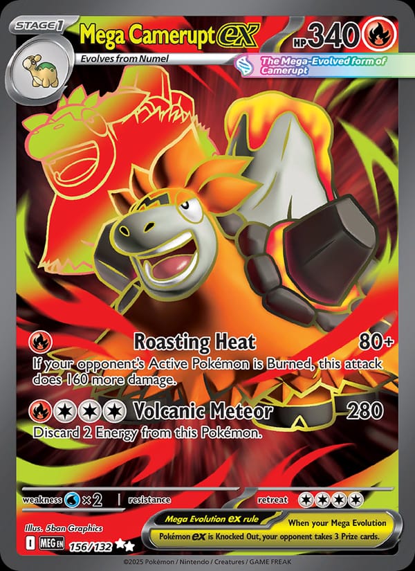 Mega Camerupt ex (MEG, Holofoil)