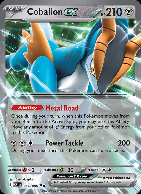 Cobalion ex (CRI, Holofoil)