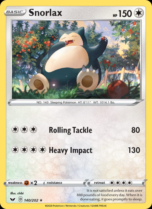 Snorlax (SSH, Reverse Holofoil)