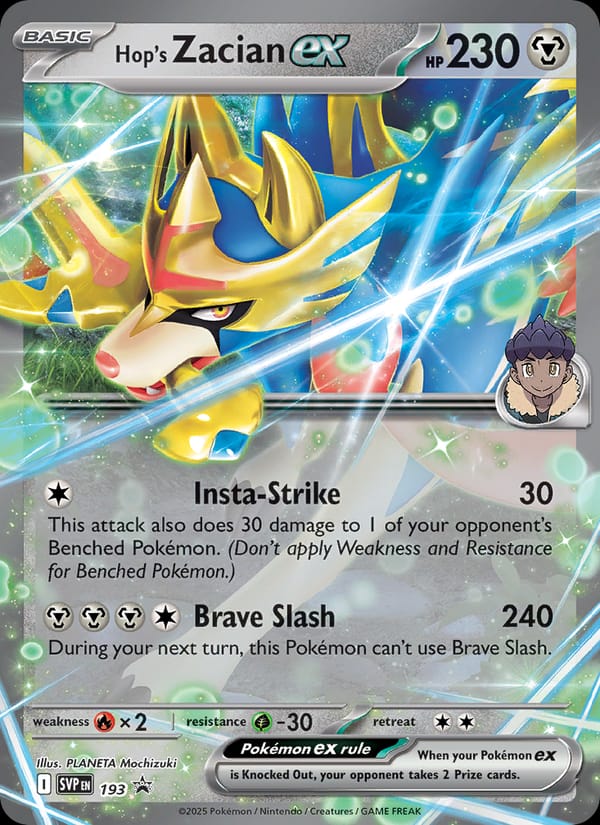 Hop's Zacian ex (SVP, Holofoil)