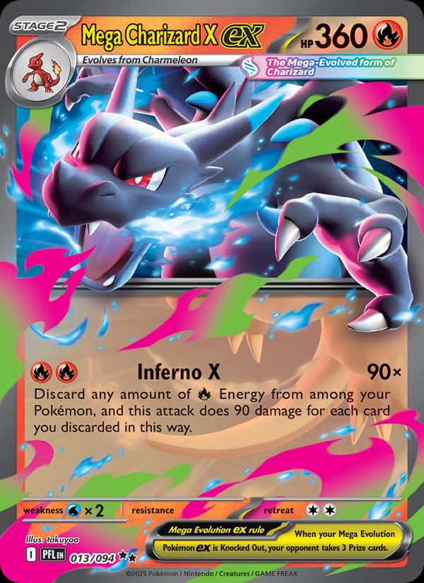 Mega Charizard X ex (PFL, Holofoil)