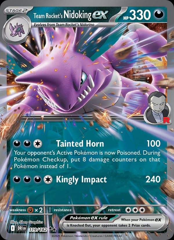 Team Rocket's Nidoking ex (DRI, Holofoil)
