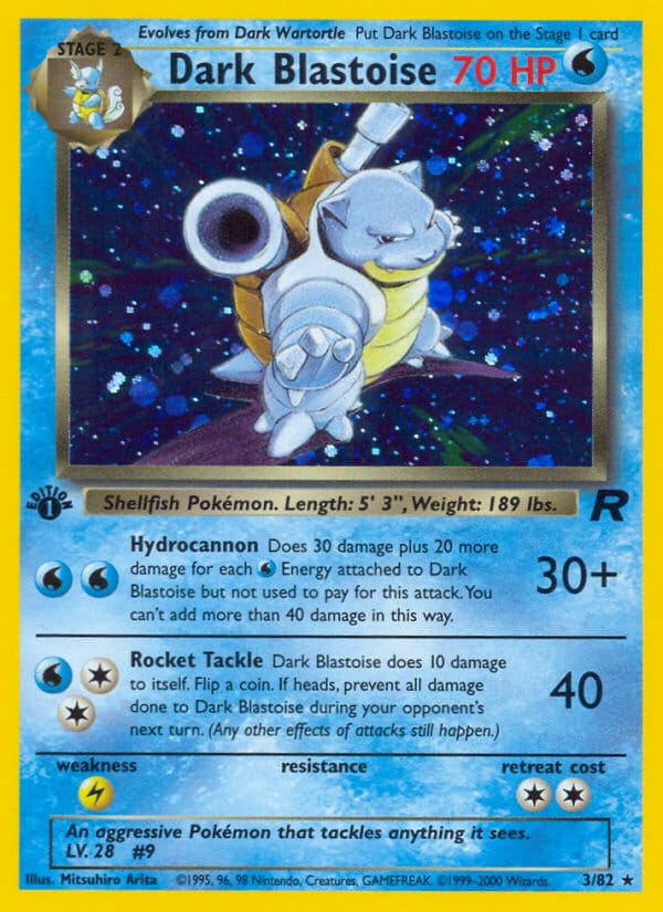 Dark Blastoise (TR, Unlimited Holofoil)