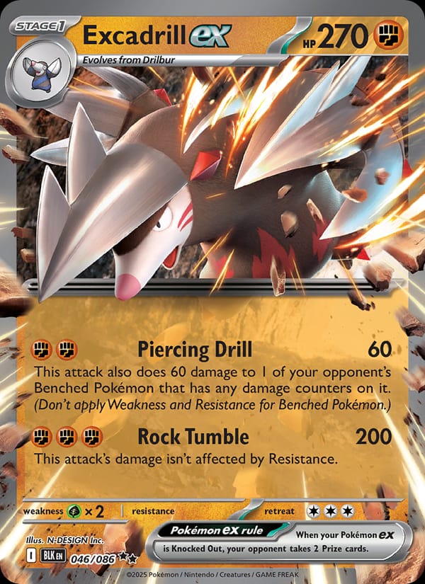 Excadrill ex (BLK, Holofoil)