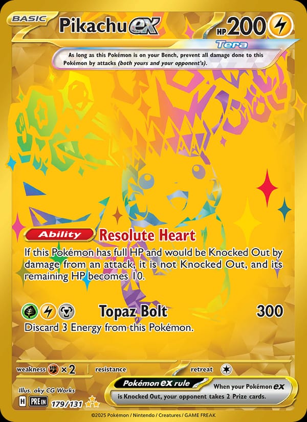 Pikachu ex (PRE, Holofoil)