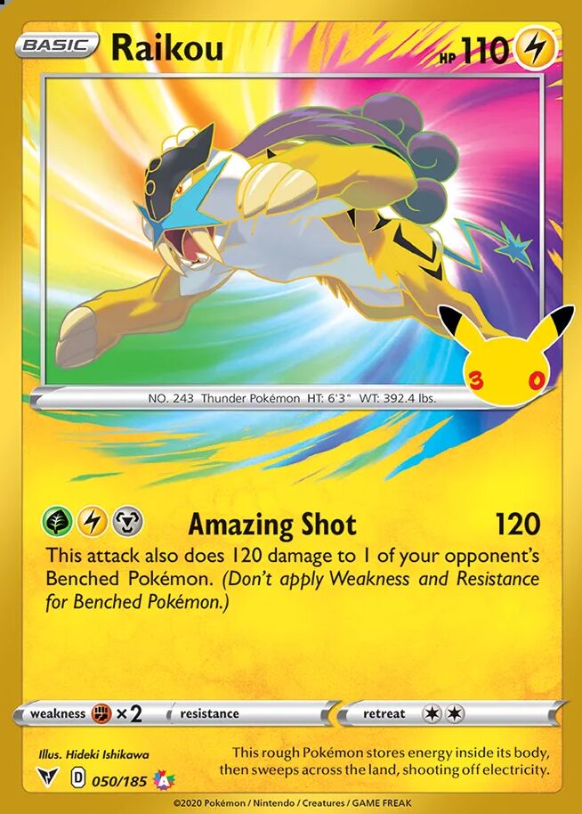 Raikou (30C-CC, Holofoil)