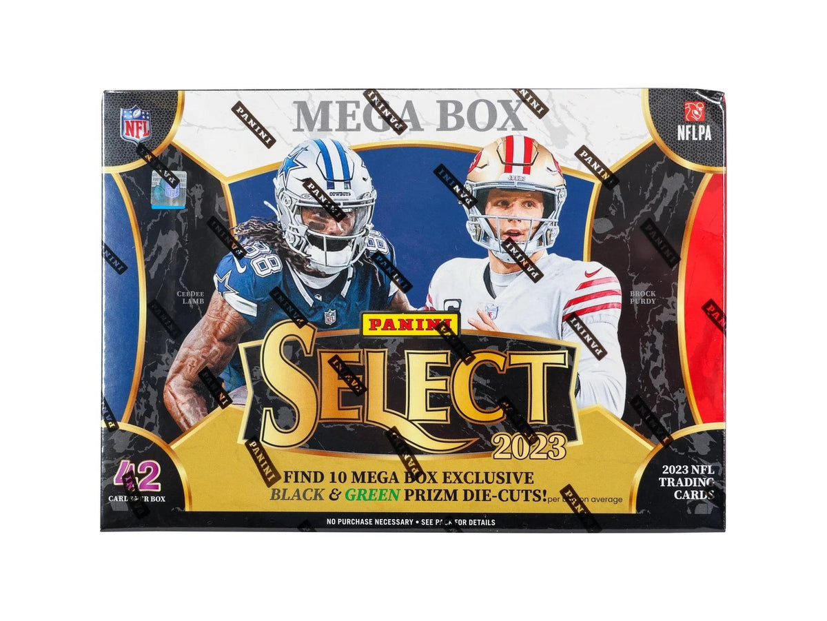 2023 Panini Select Football Mega Box (Black & Green Prizm Die Cuts)